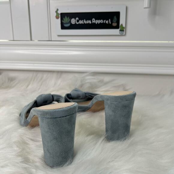 New Women’s Veronica Beard Ganita Knot Blue Suede Slide Sandals Size 6 - Picture 6 of 9